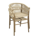 Bolero Florence Natural Rope Twist Wicker Chairs (Pack of 2)