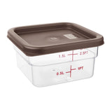 Hygiplas Square Food Storage Container Lid Brown Large