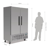 Polar 2 Door Slimline Freezer 960 Ltr