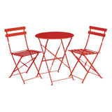 Bolero Red Pavement Style Steel Table 595mm