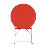 Bolero Red Pavement Style Steel Table 595mm