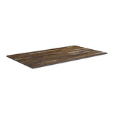 Extrema Rectangular Planked Vintage Wood Table Top 1190x690mm