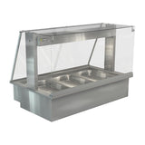Cossiga Linear Series Drop-in Bain Marie 3x1/1GN w/Square Glass Assisted Service 1145mm