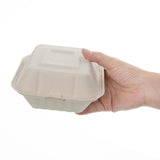 Fiesta Green Compostable Bagasse Burger Boxes Natural Colour 152mm (Pack of 500)