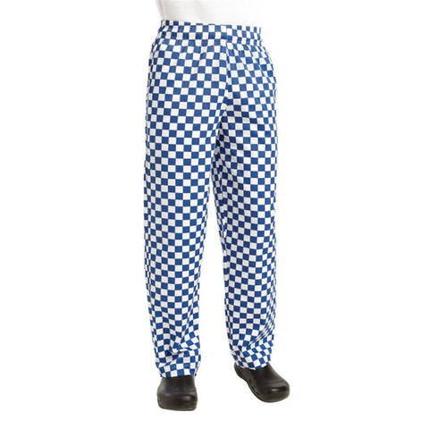 Chef Works Unisex Easyfit Chefs Trousers Big Blue Check XS