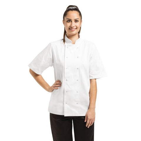 Whites Vegas Unisex Chef Jacket Short Sleeve White - L