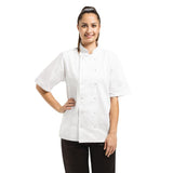 Whites Vegas Unisex Chef Jacket Short Sleeve White - XS