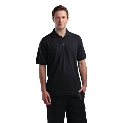 Unisex Polo Shirt Black XL