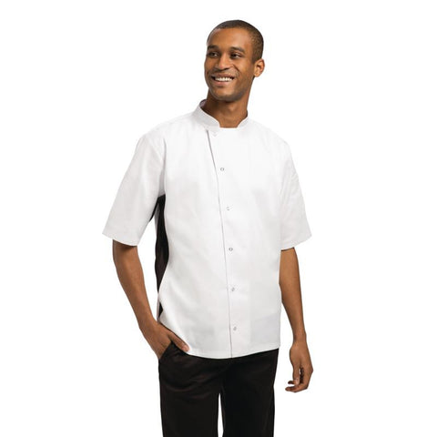 Whites Nevada Black and White Unisex Chefs Jacket Size M