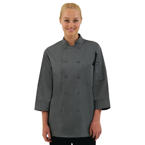 Chef Works Unisex Chefs Jacket Grey XS