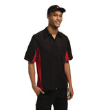 Colour by Chef Works Unisex Contrast Shirt Black and Red XS