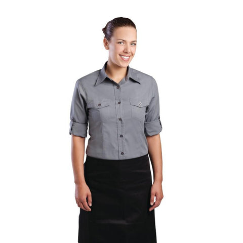 Chef Works Womens Pilot Shirt Grey XL