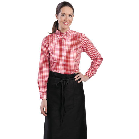Chef Works Womens Gingham Shirt Red 2XL