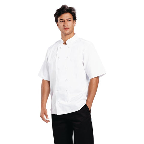 Whites Boston Unisex Short Sleeve Chefs Jacket White  XS