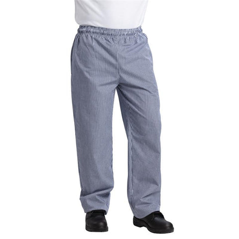 Whites Unisex Vegas Chefs Trousers Small Blue and White Check S