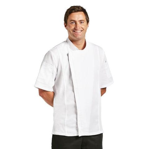 Chef Works Springfield Zipper Unisex Chefs Jacket White 2XL