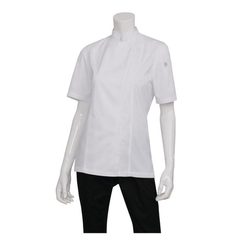 Chef Works Womens Springfield Zip Chefs Jacket White M
