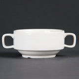 Olympia Whiteware Soup Bowls With Handles 400ml