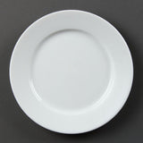 Olympia Whiteware Wide Rimmed Plates 202mm