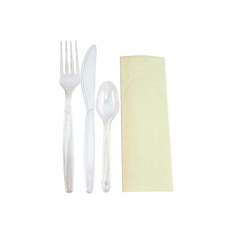 Plastico Deluxe Prewrapped Disposable Cutlery Sets