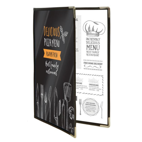 Securit Crystal Double Sided Menu Cover A4 Double