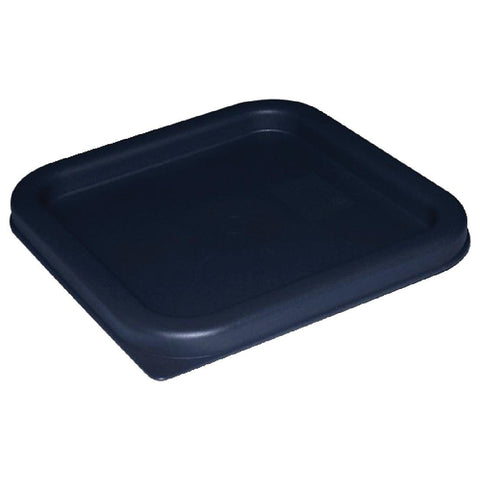 Vogue Polycarbonate Square Food Storage Container Lid Blue Small