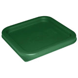 Vogue Polycarbonate Square Food Storage Container Lid Green Small