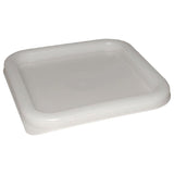 Vogue Polycarbonate Square Food Storage Container Lid White Small
