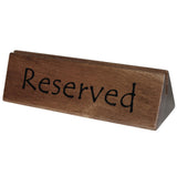 Olympia Acacia Menu Holder and Reserved Sign