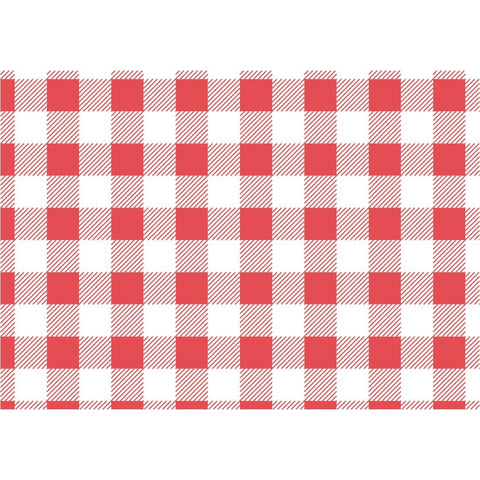 Red Gingham Greaseproof Paper 250x250mm