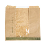 Vegware Compostable Kraft Sandwich Bags with NatureFlex Window Small (Pack of 1000)