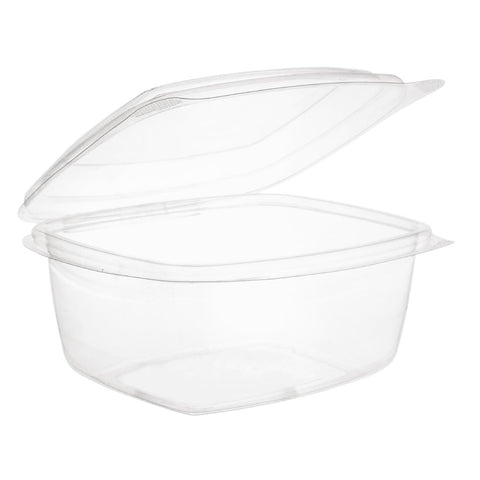 Vegware Compostable PLA Hinged-Lid Deli Containers 473ml - 16oz (Pack of 300)