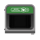 Rubbermaid Configure Recycling Bin with Mixed Recycling Label Green 87Ltr