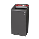 Rubbermaid Configure Recycling Bin with Plastic Recycling Label Red 87Ltr