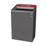 Rubbermaid Configure Recycling Bin with Plastic Recycling Label Red 125Ltr