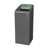 Rubbermaid Configure Recycling Bin with Glass Recycling Label Green 57Ltr