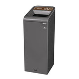 Rubbermaid Configure Recycling Bin with Food Waste Label Brown 57Ltr