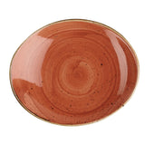 Churchill Stonecast Oval Coupe Plate Orange 192mm