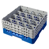Cambro Camrack Blue 16 Compartments Max Glass Height 174mm