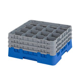 Cambro Camrack Blue 16 Compartments Max Glass Height 197mm