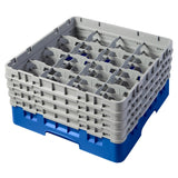 Cambro Camrack Blue 16 Compartments Max Glass Height 215mm