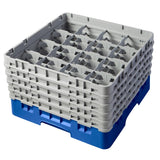 Cambro Camrack Blue 16 Compartments Max Glass Height 258mm
