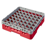 Cambro Camrack Red 49 Compartments Max Glass Height 92mm