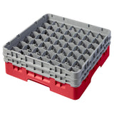 Cambro Camrack Red 49 Compartments Max Glass Height 120mm