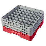 Cambro Camrack Red 49 Compartments Max Glass Height 174mm