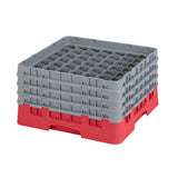 Cambro Camrack Red 49 Compartments Max Glass Height 215mm