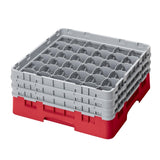 Cambro Camrack Red 36 Compartments Max Glass Height 174mm