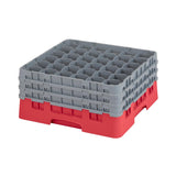 Cambro Camrack Red 36 Compartments Max Glass Height 197mm