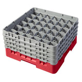 Cambro Camrack Red 36 Compartments Max Glass Height 215mm