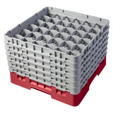 Cambro Camrack Red 36 Compartments Max Glass Height 298mm